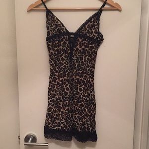 VS cheetah animal print lingerie slip